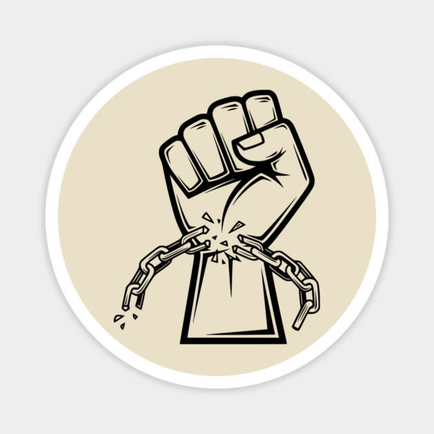 Black Power, Black Freedom, Breaking Chains Magnet by UrbanLifeApparel
