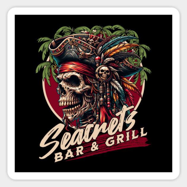Seacrets Pirate Ocean City Maryland Bar and Grill Magnet by Joaddo
