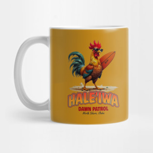 Rooster Dawn Patrol on North Shore Oahu Mug