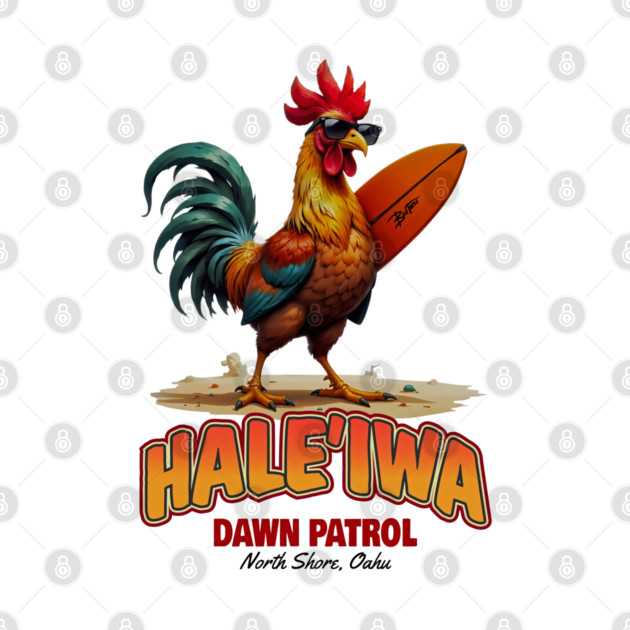 Rooster Dawn Patrol on North Shore Oahu by Bad Tuna Bob