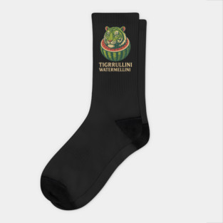 Tigrrullini Watermellini – Italian Brainrot Tiger Melon Socks