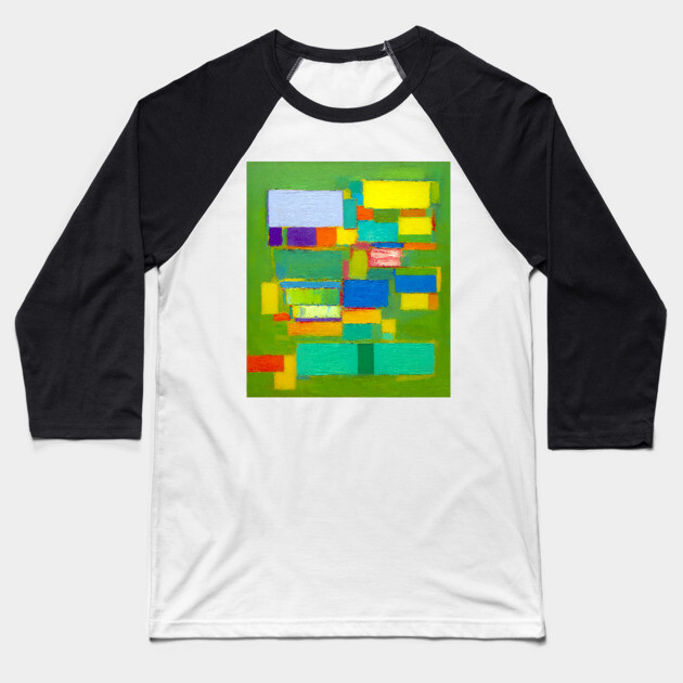 Natural Abstract Remixed Tribute to Hans Hoffman Baseball T-Shirt by DonWillisJrArt