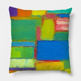 Natural Abstract Remixed Tribute to Hans Hoffman Pillow