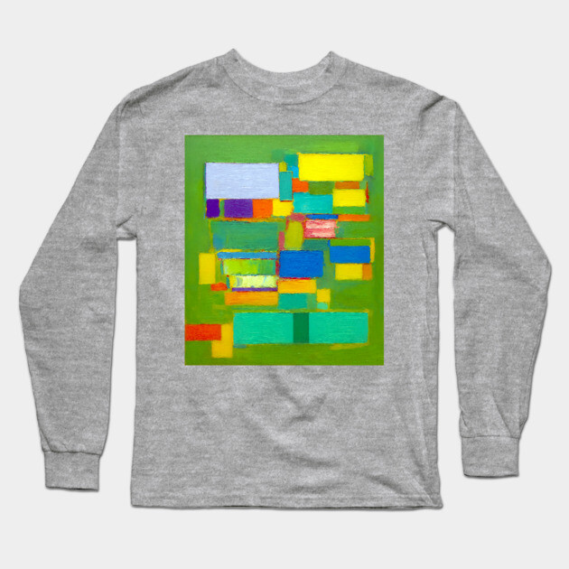 Natural Abstract Remixed Tribute to Hans Hoffman Long Sleeve T-Shirt by DonWillisJrArt