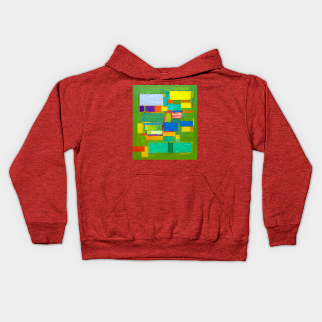 Natural Abstract Remixed Tribute to Hans Hoffman Kids Hoodie by DonWillisJrArt