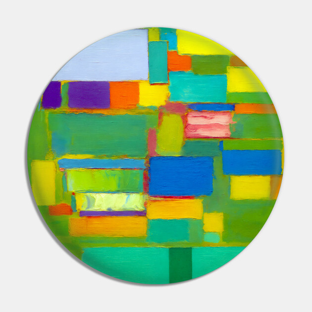 Natural Abstract Remixed Tribute to Hans Hoffman Pin by DonWillisJrArt