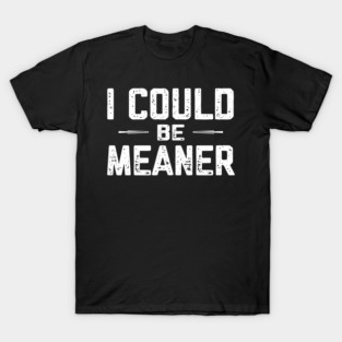 I Could Be Meaner, Funny Adult Humor T-Shirt