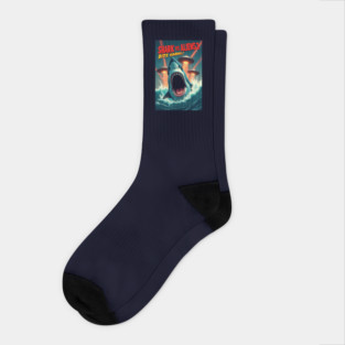 Shark vs Aliens 2 Bite Harder - Retro Sci Fi B Movie Socks