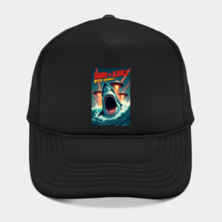 Shark vs Aliens 2 Bite Harder - Retro Sci Fi B Movie Hat