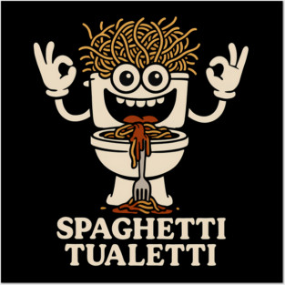 Spaghetti Tualetti – Italian Brainrot Toilet Pasta Meme Posters and Art