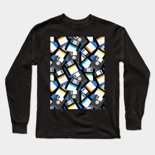 Computer Geek Floppy Disks Long Sleeve T-Shirt