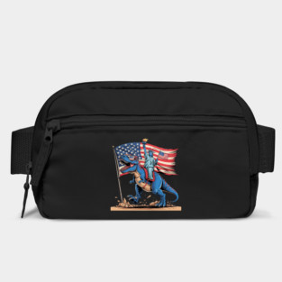Dino Statue Of Liberty 4th Of July American Flag Bag