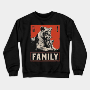 Lion Family – Fierce Love, Gentle Heart Crewneck Sweatshirt