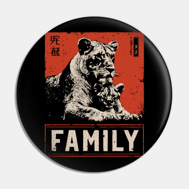 Lion Family – Fierce Love, Gentle Heart Pin by TuncGK
