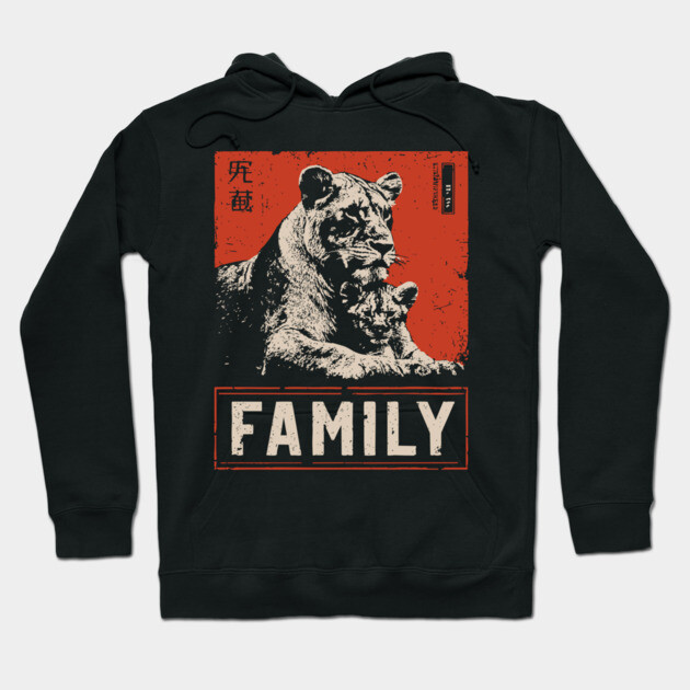 Lion Family – Fierce Love, Gentle Heart Hoodie by TuncGK