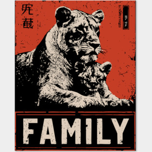 Lion Family – Fierce Love, Gentle Heart Posters and Art