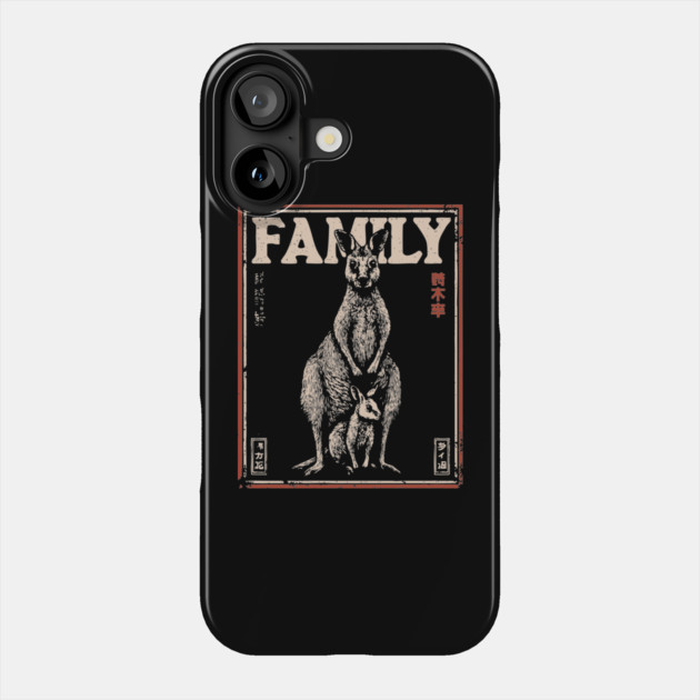 Kangaroo Family – Always Close, Always Home Phone Case by TuncGK