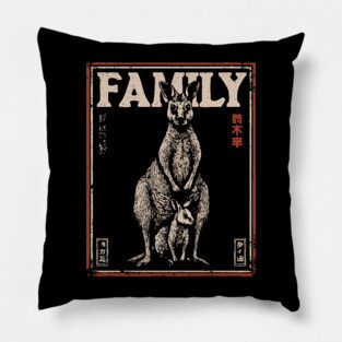 Kangaroo Family – Always Close, Always Home Pillow