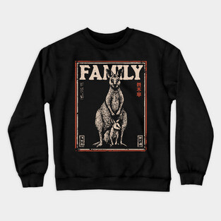 Kangaroo Family – Always Close, Always Home Crewneck Sweatshirt