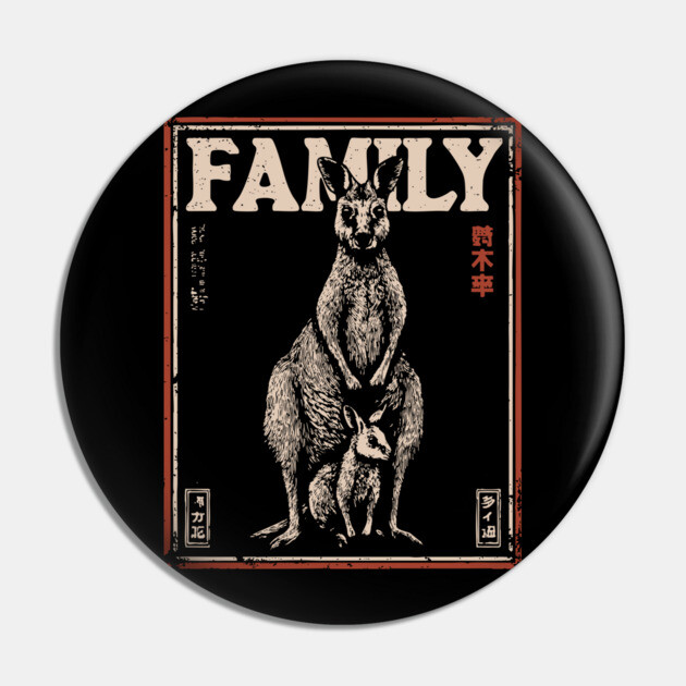 Kangaroo Family – Always Close, Always Home Pin by TuncGK