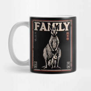 Kangaroo Family – Always Close, Always Home Mug