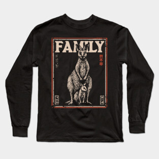 Kangaroo Family – Always Close, Always Home Long Sleeve T-Shirt