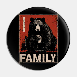 Black Bear Family – Wild at Heart, Close at Home Pin