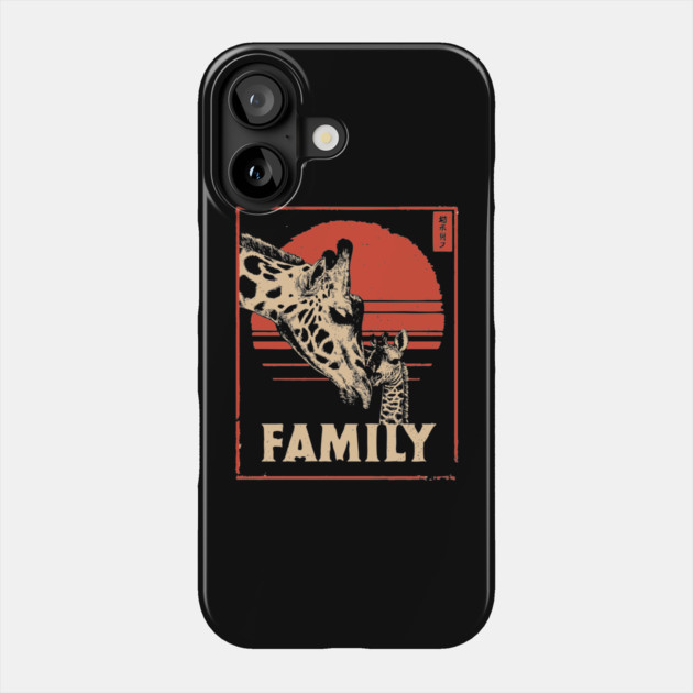 Giraffe Family – Tall Love, Strong Bonds Phone Case by TuncGK