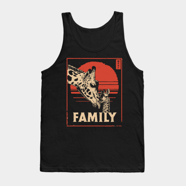 Giraffe Family – Tall Love, Strong Bonds Tank Top by TuncGK