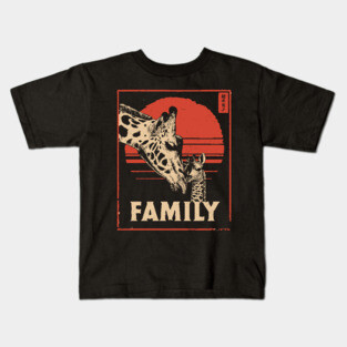 Giraffe Family – Tall Love, Strong Bonds Kids T-Shirt
