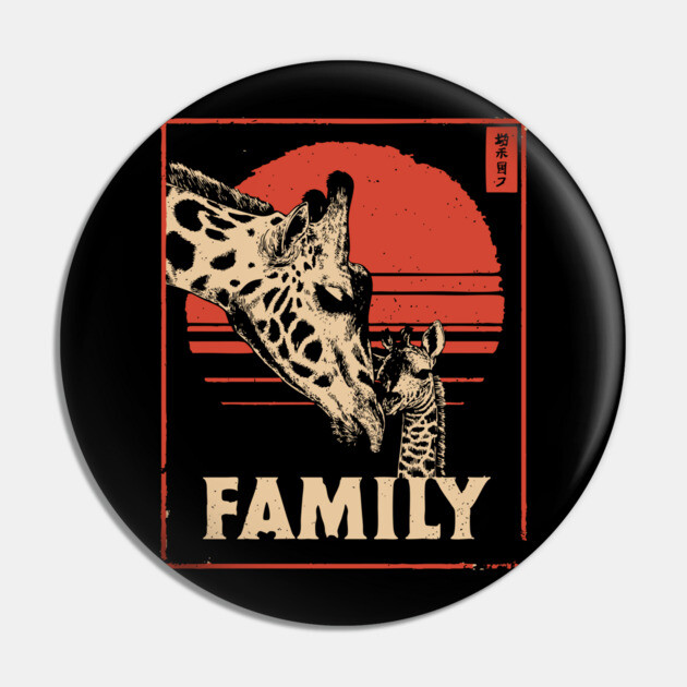 Giraffe Family – Tall Love, Strong Bonds Pin by TuncGK