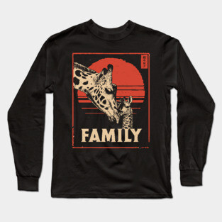 Giraffe Family – Tall Love, Strong Bonds Long Sleeve T-Shirt