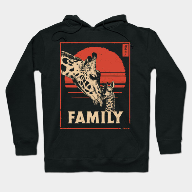 Giraffe Family – Tall Love, Strong Bonds Hoodie by TuncGK