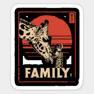 Giraffe Family – Tall Love, Strong Bonds Sticker