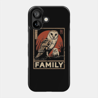 Barn Owl Family – Night Watchers of Love Phone Case