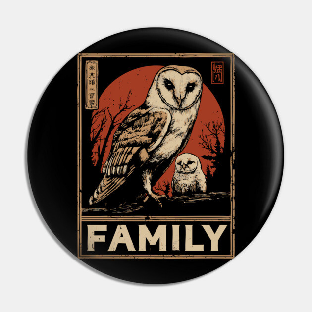 Barn Owl Family – Night Watchers of Love Pin by TuncGK