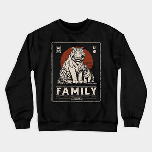 Tiger Family – Stripes of Strength, Paws of Love Crewneck Sweatshirt