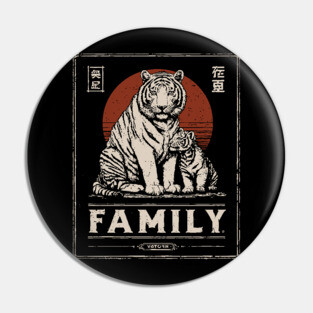 Tiger Family – Stripes of Strength, Paws of Love Pin
