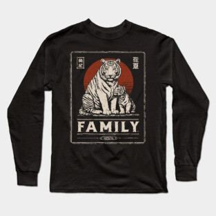 Tiger Family – Stripes of Strength, Paws of Love Long Sleeve T-Shirt