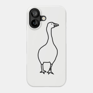 Minimal Silly Goose Line Art Phone Case