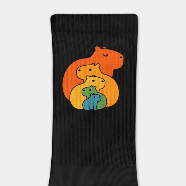 Rainbow capybaras by SKIBITEES 