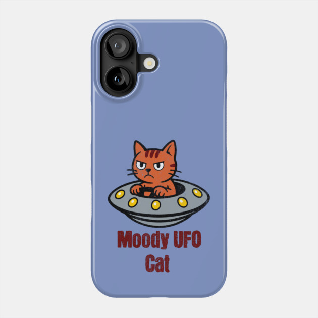 Moody UFO Cat Phone Case by DonWillisJrArt