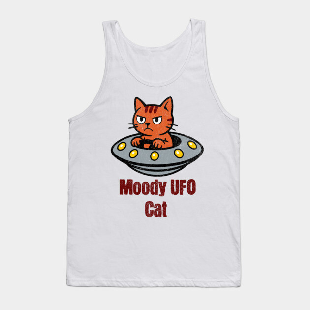 Moody UFO Cat Tank Top by DonWillisJrArt