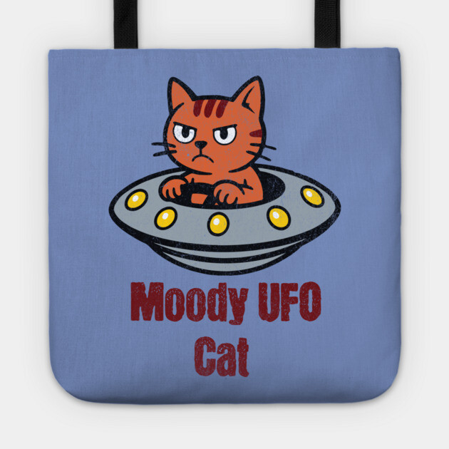 Moody UFO Cat Tote by DonWillisJrArt