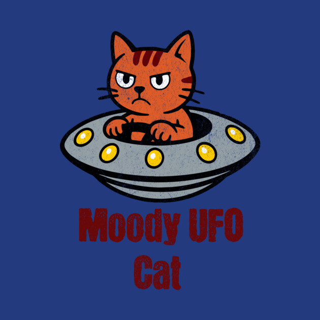 Moody UFO Cat by DonWillisJrArt