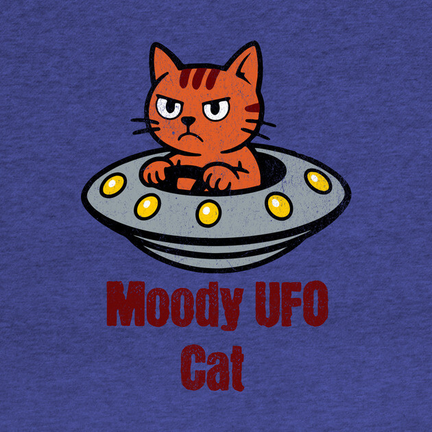 Moody UFO Cat by DonWillisJrArt