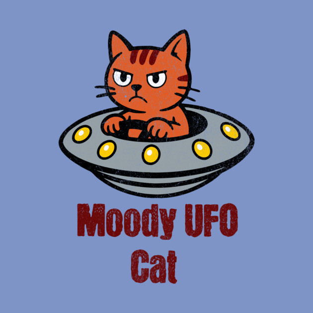 Moody UFO Cat by DonWillisJrArt