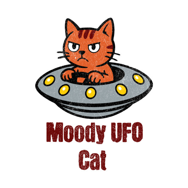 Moody UFO Cat by DonWillisJrArt