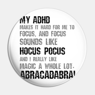Abracadabra ADHD Pin