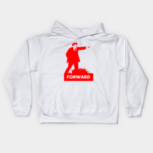 "Forward" Lenin Illustration Kids Hoodie